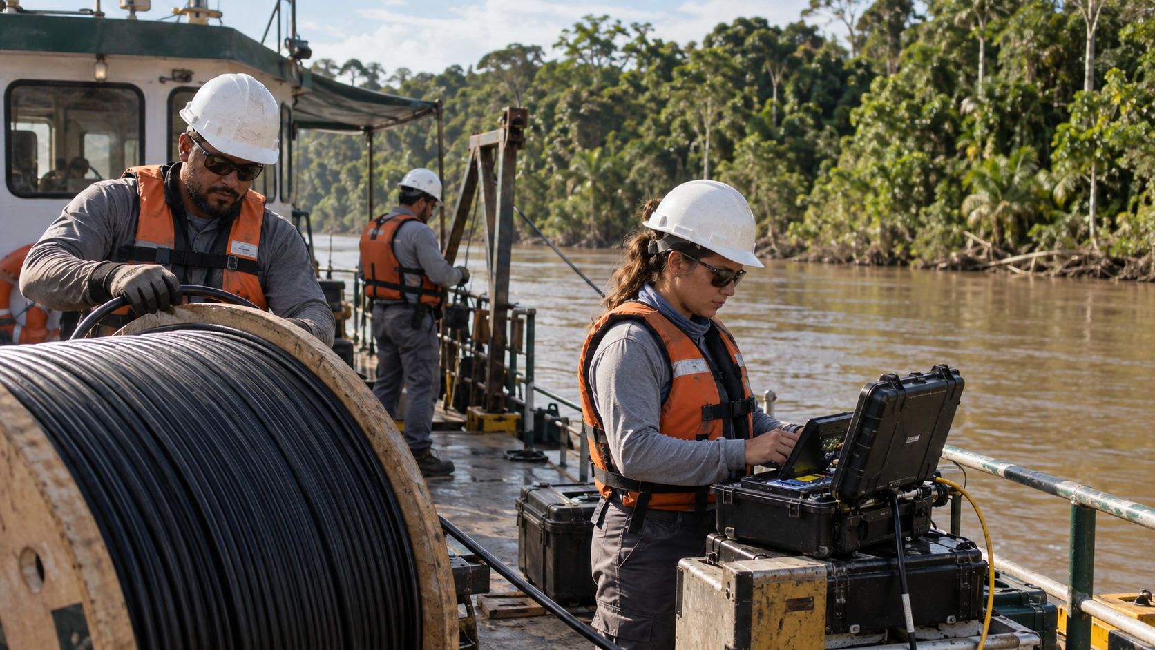 Sous l’Amazone, la fibre optique rapproche des territoires