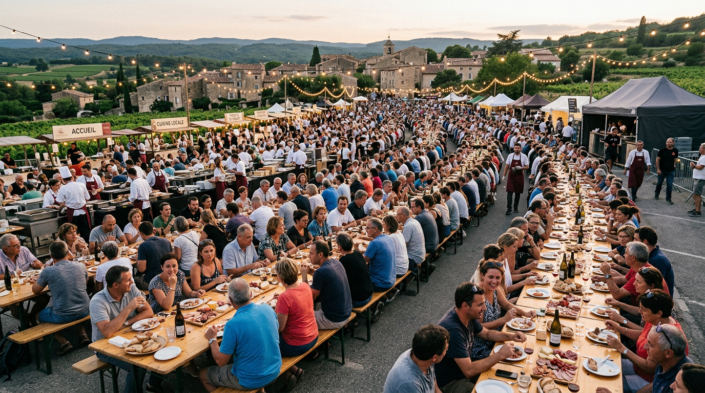 Banquets géants et terroirs : comment transformer la convivialité en événement de masse