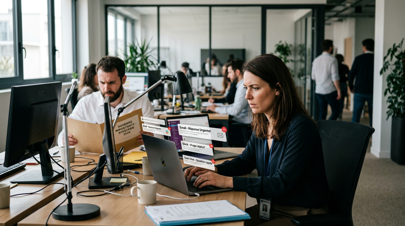 Notifications au travail : quand la rapidité des réponses ralentit les dossiers